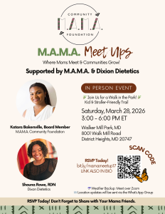 M.A.M.A. Meetup: Spring Into Health event graphic